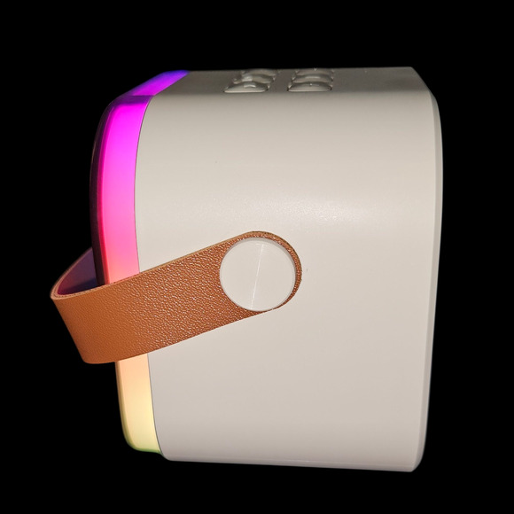Portable Bluetooth Karaoke Speaker w/ Dual Wireless Mics, RGB Lights, USB/TF - Picture 5 of 6